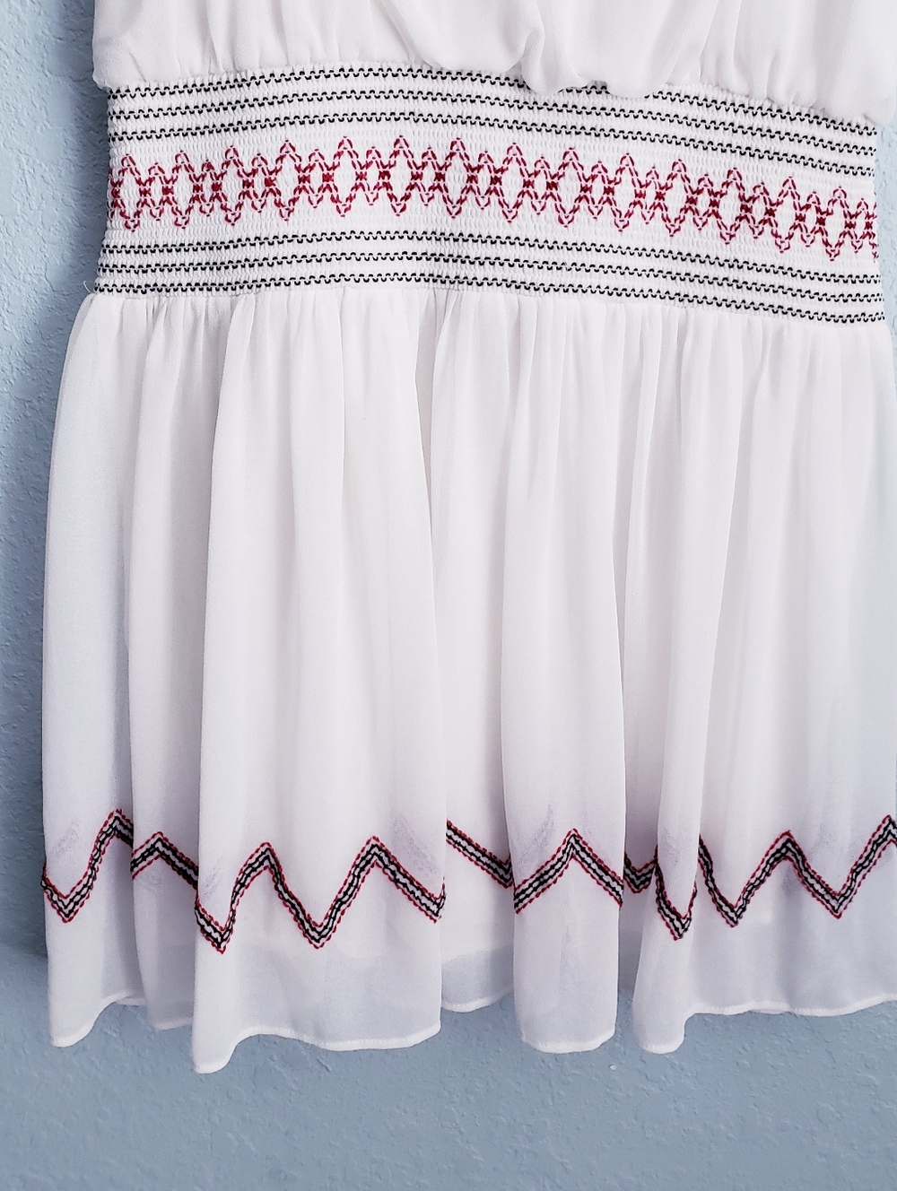 Free People Penny Georgette Love Bird Embroidered Boho Mini Dress - Picture 3 of 10